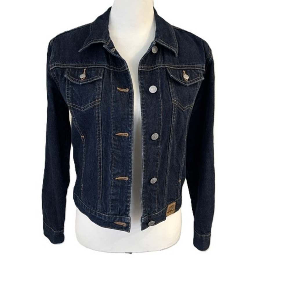 Guess Denim Jacket Women XL Dark Wash Excellent Vintage 90s Excellent